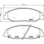 Sada brzdových destiček, kotoučová brzda BREMBO P 09 016 – Sleviste.cz