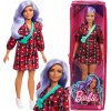 Panenka Barbie Barbie Modelka 137 barevné kostkované šaty