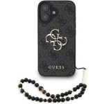 Guess PU 4G Metal Logo Strap pro Apple iPhone 16, černá – Zboží Mobilmania