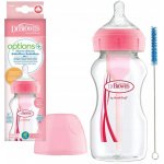 Dr.Browns láhev antikolik Options široké hrdlo plast růžová WB91601 270ml – Zboží Mobilmania