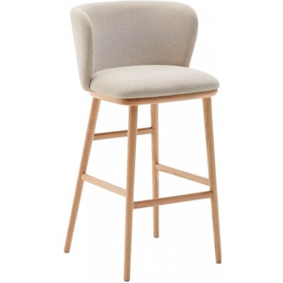 Kave Home Ciselia 75 cm Béžová s dřevěnou podnoží – Zbozi.Blesk.cz