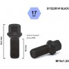 Kolový šroub M15x1,25x32 kulový R14, klíč 17, S17Q32R14F-BLACK, černý, výška 52,5 mm
