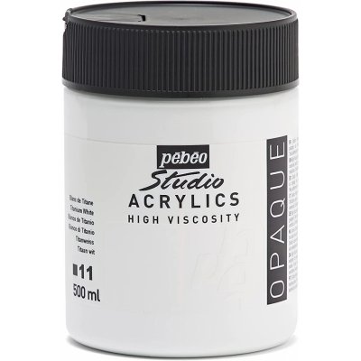 Pébéo Studio Acrylics 11 Titanium White 500 ml – Zboží Mobilmania