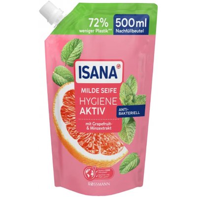 Isana tekuté mýdlo grapefruit a máta náhradní náplň 500 ml – Zboží Dáma