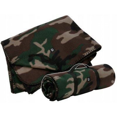 Brandit fleecová deka 135 x 175 woodland – Sleviste.cz