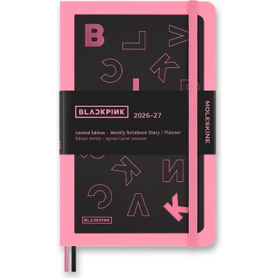 Moleskine A5 týdenní 2026-27 černorůžový – Zboží Živě