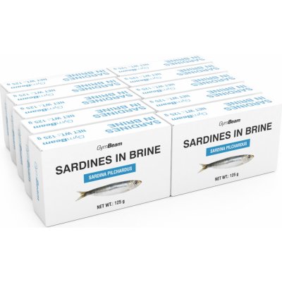 GymBeam Sardinky ve vlastní šťávě 10 x 125 g – Zboží Dáma