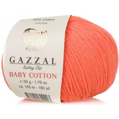 Příze Baby Cotton Gazzal 3459 neon lososová Gazzal – Hledejceny.cz