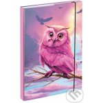 Baagl A4 Sova A-31599 růžová – Zboží Dáma