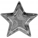 Stříbrná keramická miska ve tvaru hvězdy Silver Star 20*19*2 cm Clayre & Eef – Hledejceny.cz