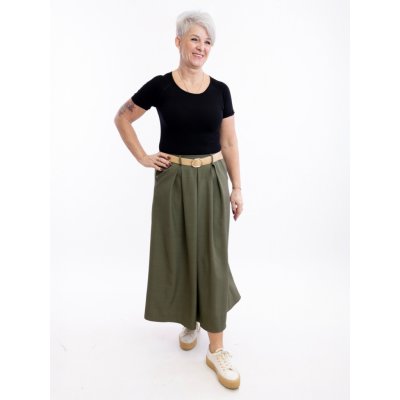 Italy fashion dlouhá sukně Angie khaki – Zboží Mobilmania