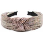 Třpytivá čelenka s uzlem stříbrná – Zboží Dáma