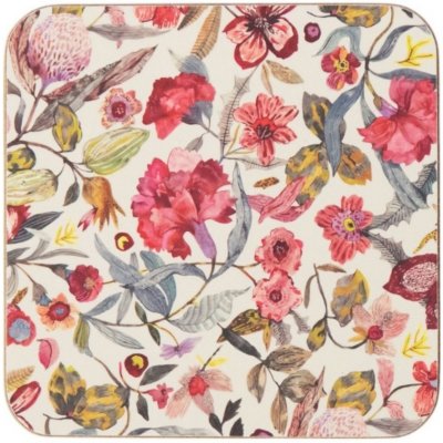 6ks pevné korkové podtácky s květy Flowers - 10*10*0,4cm - Mars & More – Hledejceny.cz