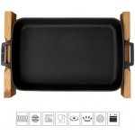 LAVA Metal litinový pekáč s dřevěným podstavcem 22x30 cm – Zboží Dáma