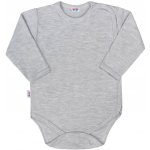 NEW BABY Kojenecké celorozepínací body New Baby Classic II šedé s hvězdičkami – Zboží Mobilmania