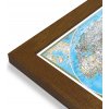 Nástěnné mapy National Geographic Svět - nástěnná mapa Pacific Classic 112 x 76 cm Varianta: mapa v dřevěném rámu, Provedení: Pegi tmavý ořech