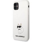 Karl Lagerfeld Liquid Silicone Choupette NFT iPhone 11 bílé – Zboží Mobilmania