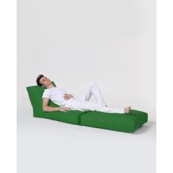 Atelier del Sofa Garden Bean Bag Siesta Sofa Bed Pouf zelená