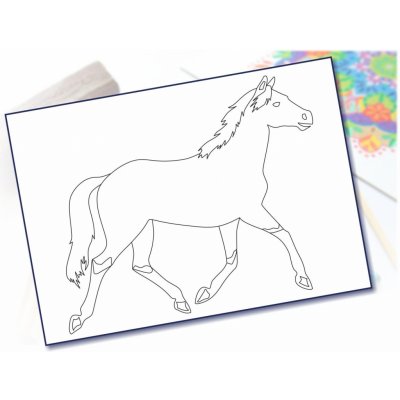 Radost v písku Šablona na pískování kůň A6 105 x 148 mm – Sleviste.cz