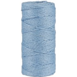 Ib Laursen Jutový provázek Light Blue 100 m, modrá barva, textil