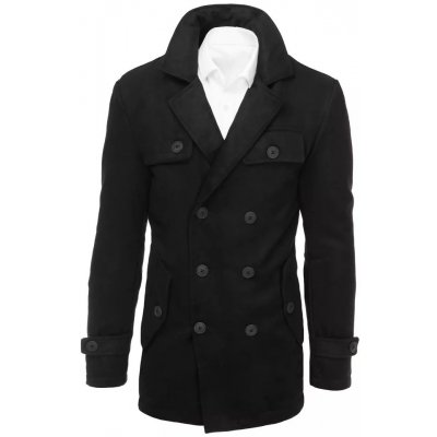 Pánský dvouřadý zimní kabát City cx0431 černá – Zboží Mobilmania