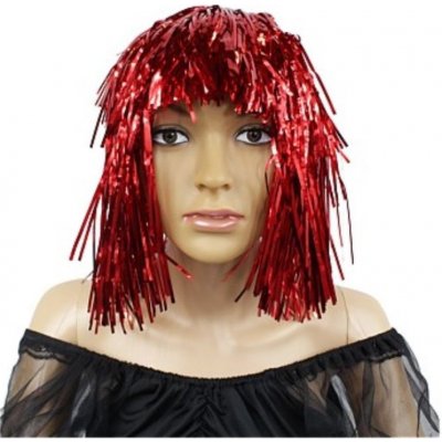 Paruka foliová červená GoDan – Zboží Dáma