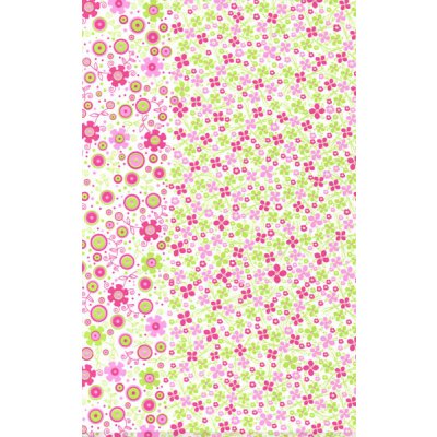 Papír Décopatch 1ks Zeleno-růžové květy – Zbozi.Blesk.cz