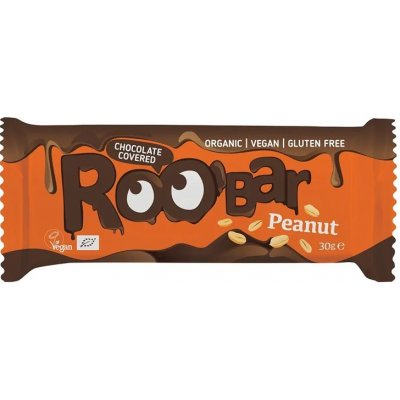 Roo'bar Bio Arašídová tyčinka s čokoládou 30 g – Zbozi.Blesk.cz