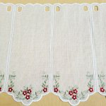 Vitrážová záclona KVĚTY ČERVENÉ 40 cm – Hledejceny.cz