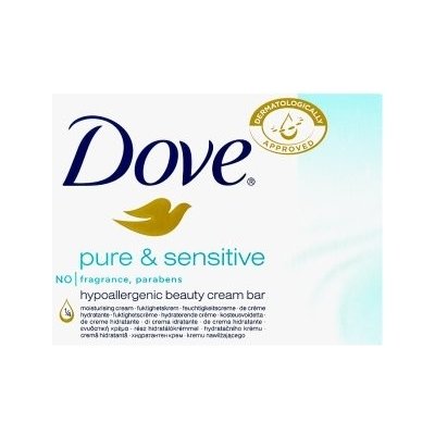 Dove Pure & Sensitive hypoalergenní toaletní mýdlo 100 g – Zboží Mobilmania