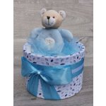 Pastell decor Plenkový dort jednopatrový pro chlapečka s letní dekou originální dárek Velikost plenek: Vel.2 Miminko váží 3 až 6 kg, Velikost oblečení: 50 Miminku jsou 0 až 2 měsíce – Hledejceny.cz