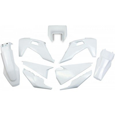 UFO kompletní sada plastů HUSQVARNA TE 150 / 250 / 300 '20-'23, FE 250 / 350 / 450 / 501 '20-'23 s krytem světla barva OEM (bílá) | Zboží Auto