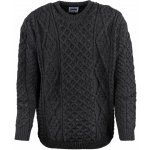 Vlnka pánský vlněný svetr s kulatým výstřihem tmavě šedá – Sleviste.cz