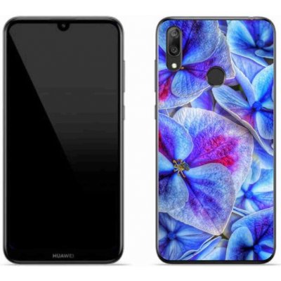 Pouzdro mmCase Gelové Huawei Y7 (2019) - modré květy 1 – Zbozi.Blesk.cz