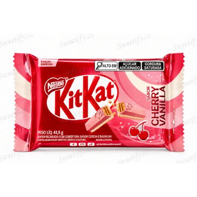 Kit Kat sušenka s náplní a polevou s příchutí vanilky a třešně 41,5 g – Sleviste.cz