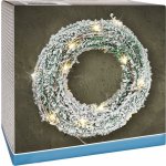 Mat Dekorace VĚNEC 30cm RATAN se sněhem 20LED s časovačem – Hledejceny.cz
