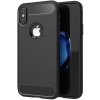 Pouzdro a kryt na mobilní telefon Apple Pouzdro Forcell Carbon Apple iPhone X černé
