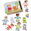 Dřevěná hračka Haba puzzle skládačka děti a zvířátka