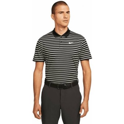 Nike Dri-Fit Victory Mens Striped Golf Polo black/white XL Polo košile