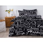 Xpose povlečení mikroplyš DORA černé 200x220 70x90 – Sleviste.cz