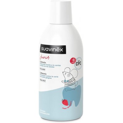 SUAVINEX dětská ústní voda Junior s příchutí jahody 6+ 500 ml – Sleviste.cz