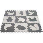 KIK Kontrastní pěnové puzzle 85 × 85 cm 9 ks černo-krémové – Sleviste.cz