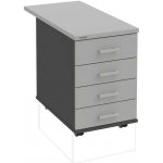 Hobis K 34 C P 80 4 zásuvky léta podél 80 cm dekor antracit šedá – Hledejceny.cz