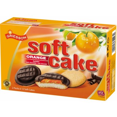 Griesson Soft Cake piškoty s čokoládovou polevou a pomerančovou náplní 300 g