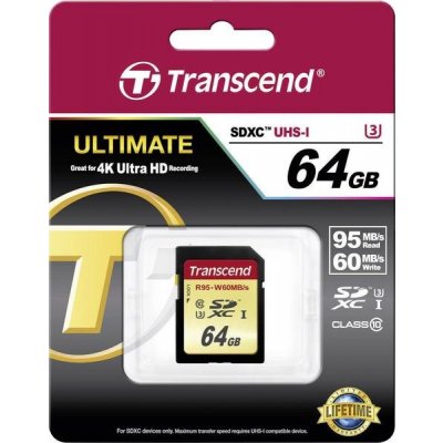 Transcend SDXC 64 GB UHS-I U3 TS64GSDU3 – Hledejceny.cz