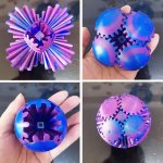Kids World 3D Gear Ball modrofialový – Zboží Dáma