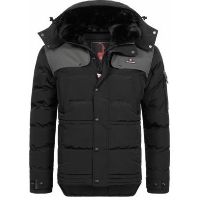 Höhenhorn pánská bunda s kožešinou Adamelo černo šedá – Zboží Dáma