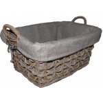 Košíkárna Koš na dřevo ratanový s látkou 62x48 cm – Zbozi.Blesk.cz