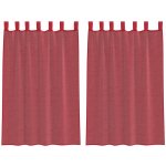 Voálové záclony s poutky 2 ks Vínově červené 140x175 cm – Hledejceny.cz