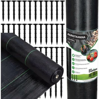 Bestent Agrotextilie tkaná 3,2 m x 100 m 70 g s UV filtrem + kolíky – Sleviste.cz